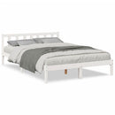 vidaXL fehér tömör fenyő extra hosszú ágykeret matrac nélkül 140x210cm