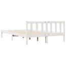 vidaXL fehér tömör fenyő extra hosszú ágykeret matrac nélkül 140x210cm