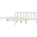 vidaXL fehér tömör fenyő extra hosszú ágykeret matrac nélkül 160x210cm
