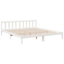 vidaXL fehér tömör fenyő extra hosszú ágykeret matrac nélkül 180x210cm