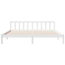 vidaXL fehér tömör fenyő extra hosszú ágykeret matrac nélkül 180x210cm
