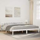 vidaXL fehér tömör fenyő extra hosszú ágykeret matrac nélkül 180x210cm