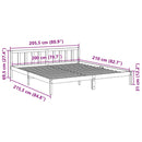 vidaXL tömör fenyőfa extra hosszú ágykeret matrac nélkül 200 x 210 cm