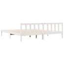 vidaXL fehér tömör fenyő extra hosszú ágykeret matrac nélkül 200x210cm