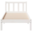 vidaXL fehér tömör fenyő extra hosszú ágykeret matrac nélkül 80x220 cm