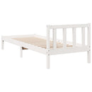 vidaXL fehér tömör fenyő extra hosszú ágykeret matrac nélkül 80x220 cm