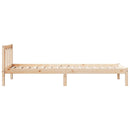 vidaXL tömör fenyőfa extra hosszú ágykeret matrac nélkül 90 x 220 cm