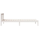 vidaXL fehér tömör fenyő extra hosszú ágykeret matrac nélkül 90x220 cm