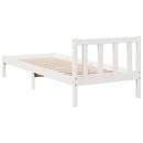 vidaXL fehér tömör fenyő extra hosszú ágykeret matrac nélkül 100x220cm