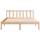 vidaXL tömör fenyőfa extra hosszú ágykeret matrac nélkül 140 x 220 cm