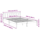 vidaXL tömör fenyőfa extra hosszú ágykeret matrac nélkül 140 x 220 cm