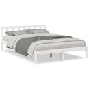 vidaXL fehér tömör fenyő extra hosszú ágykeret matrac nélkül 140x220cm
