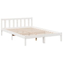 vidaXL fehér tömör fenyő extra hosszú ágykeret matrac nélkül 140x220cm