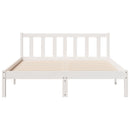 vidaXL fehér tömör fenyő extra hosszú ágykeret matrac nélkül 140x220cm