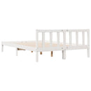 vidaXL fehér tömör fenyő extra hosszú ágykeret matrac nélkül 140x220cm