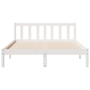 vidaXL fehér tömör fenyő extra hosszú ágykeret matrac nélkül 160x220cm