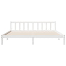 vidaXL fehér tömör fenyő extra hosszú ágykeret matrac nélkül 180x220cm
