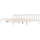vidaXL fehér tömör fenyő extra hosszú ágykeret matrac nélkül 180x220cm