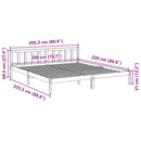 vidaXL tömör fenyőfa extra hosszú ágykeret matrac nélkül 200 x 220 cm