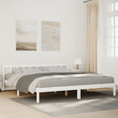 vidaXL fehér tömör fenyő extra hosszú ágykeret matrac nélkül 200x220cm