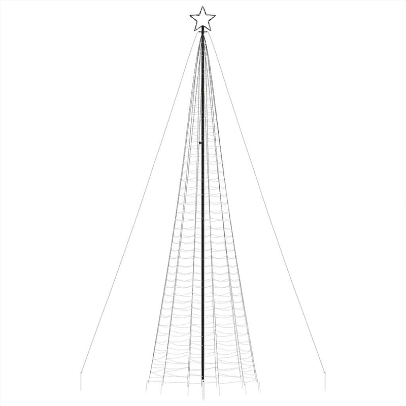 vidaXL meleg fehér LED karácsonyfa tüskékkel 1534 LED 500 cm