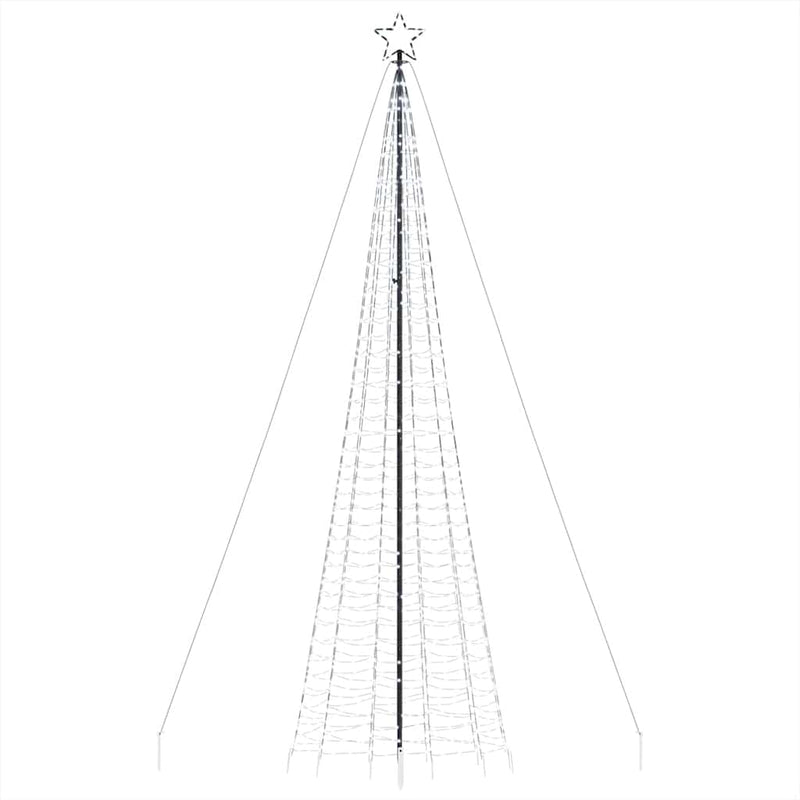 vidaXL hideg fehér LED karácsonyfa tüskékkel 1534 LED 500 cm