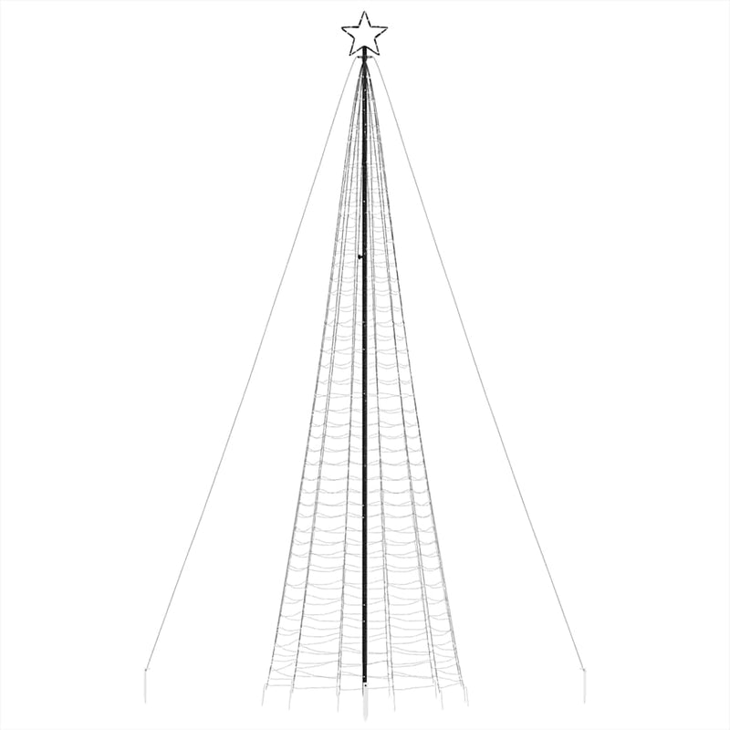 vidaXL hideg fehér LED karácsonyfa tüskékkel 1534 LED 500 cm