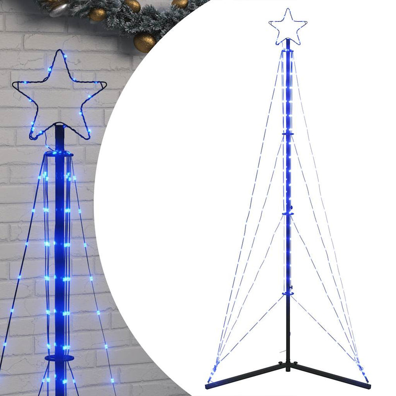 vidaXL kék karácsonyfa fénykúp 363 LED-del 182 cm