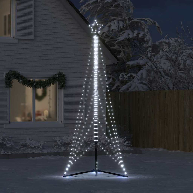 vidaXL hideg fehér karácsonyfa fénykúp 525 LED-del 302 cm