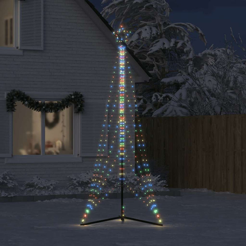 vidaXL színes fehér karácsonyfa fénykúp 525 LED-del 302 cm