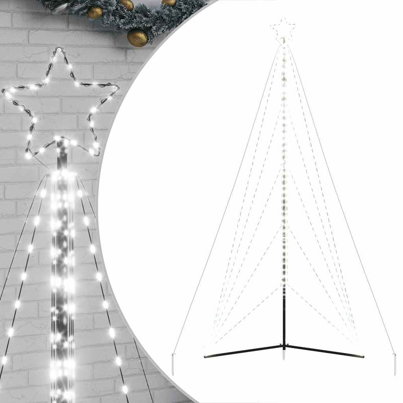 vidaXL hideg fehér karácsonyfa fénykúp 615 LED-del 404,5 cm