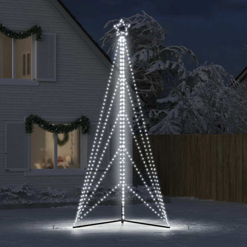 vidaXL hideg fehér karácsonyfa fénykúp 615 LED-del 404,5 cm