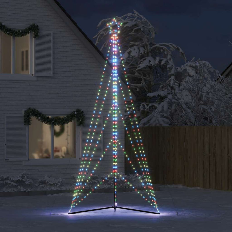 vidaXL színes fehér karácsonyfa fénykúp 615 LED-del 404,5 cm