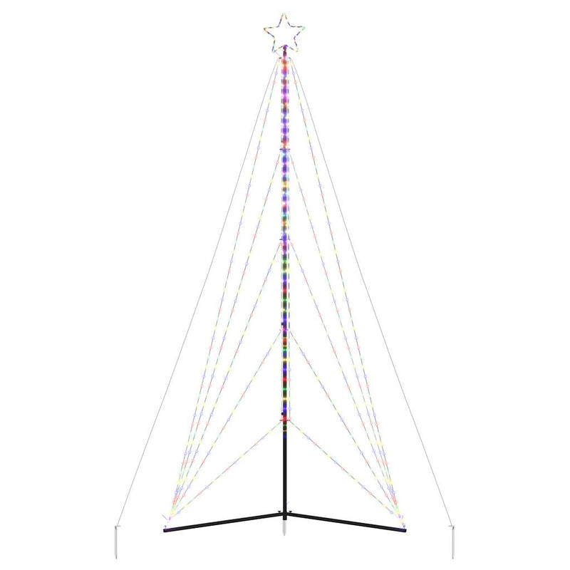 vidaXL színes fehér karácsonyfa fénykúp 615 LED-del 404,5 cm