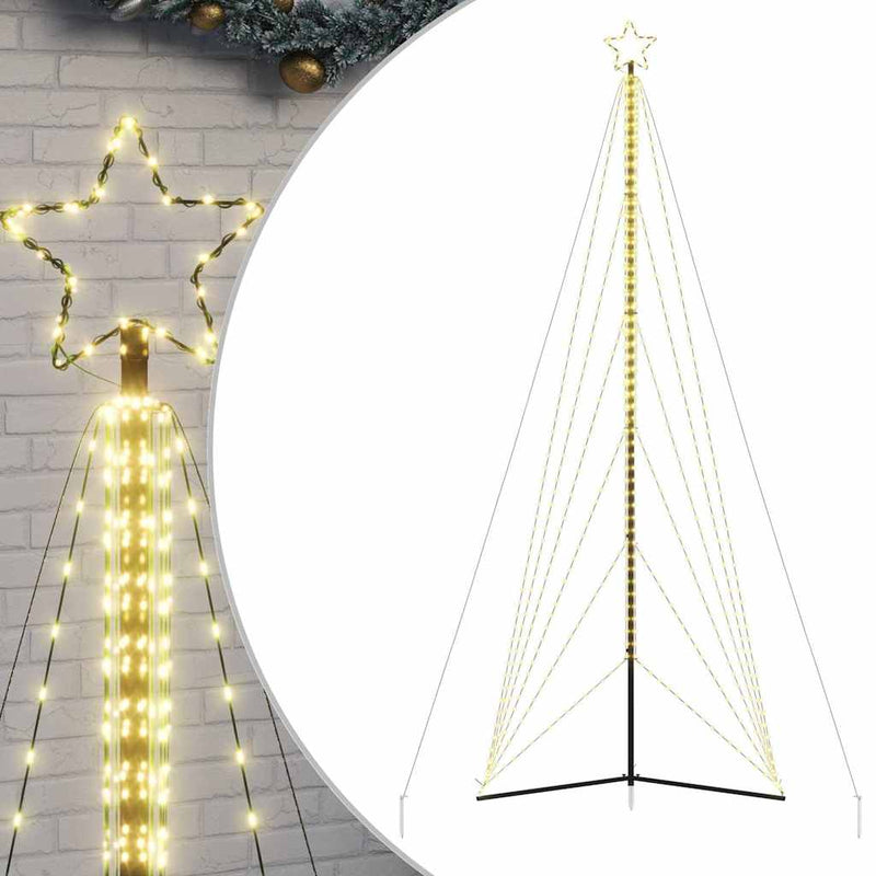 vidaXL meleg fehér karácsonyfa fénykúp 861 LED-del 478 cm