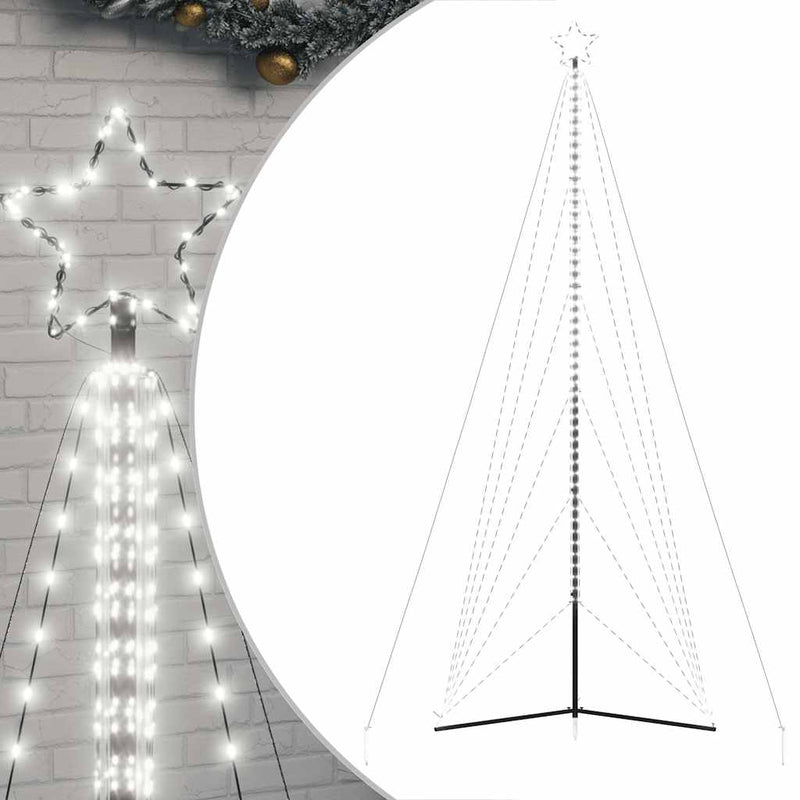 vidaXL hideg fehér karácsonyfa fénykúp 861 LED-del 478 cm