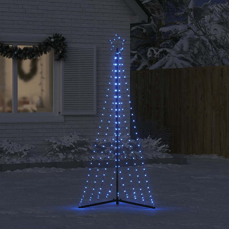 vidaXL kék karácsonyfa fénykúp 339 LED-del 187 cm