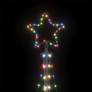 vidaXL színes karácsonyfa fénykúp 447 LED-del 249 cm