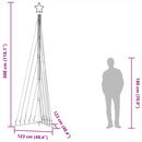 vidaXL meleg fehér LED karácsonyfa 495 LED 300,5 cm