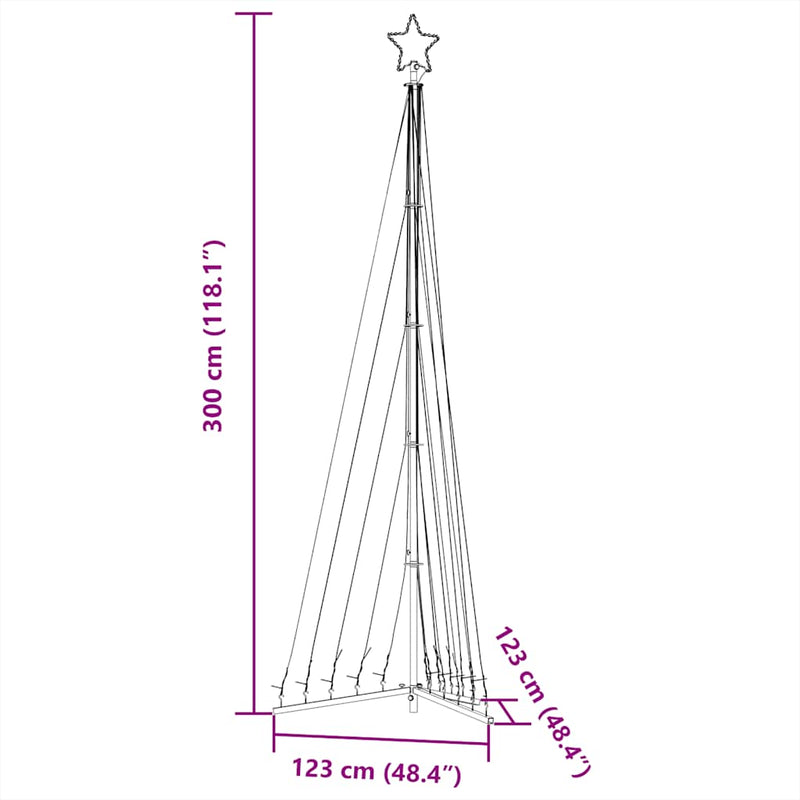 vidaXL meleg fehér LED karácsonyfa 495 LED 300,5 cm