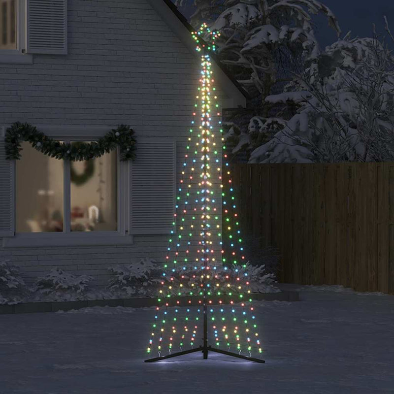 vidaXL színes karácsonyfa fénykúp 495 LED-del 300,5 cm