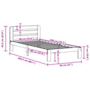 vidaXL tömör fenyőfa ágy matrac nélkül 90 x 200 cm