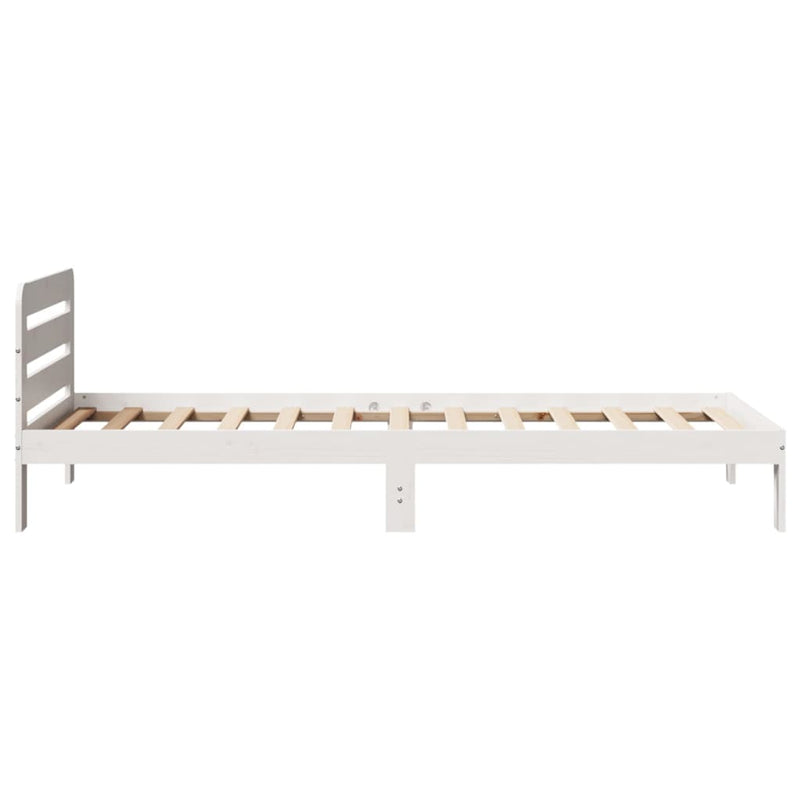 vidaXL fehér tömör fenyőfa ágy matrac nélkül 90 x 200 cm
