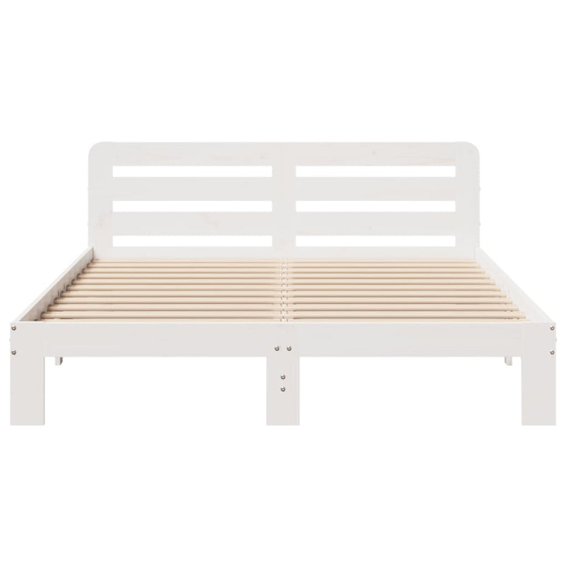 vidaXL fehér tömör fenyőfa ágy matrac nélkül 120 x 200 cm