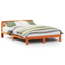vidaXL viaszbarna tömör fenyőfa ágy matrac nélkül 150 x 200 cm