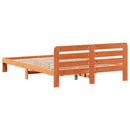vidaXL viaszbarna tömör fenyőfa ágy matrac nélkül 150 x 200 cm