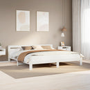 vidaXL fehér tömör fenyőfa ágy matrac nélkül 180 x 200 cm