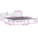 vidaXL viaszbarna tömör fenyőfa ágy matrac nélkül 180 x 200 cm