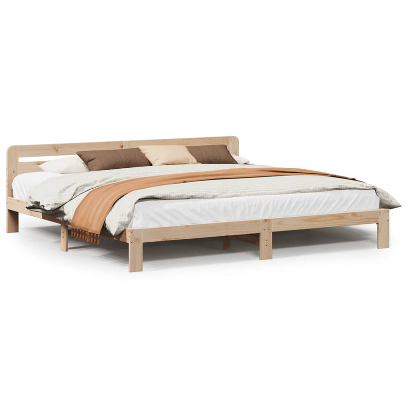 vidaXL tömör fenyőfa ágy matrac nélkül 200 x 200 cm