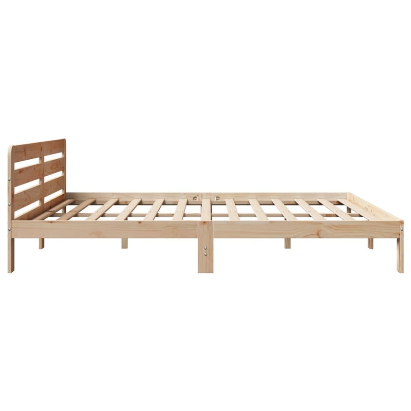 vidaXL tömör fenyőfa ágy matrac nélkül 200 x 200 cm